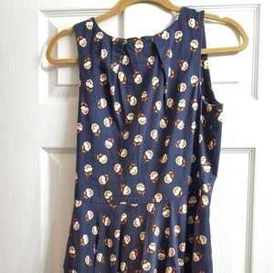 Modcloth Luck Be a Lady Dress navy vintage floral